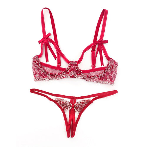 Sexy Lingerie French Bra Brief Sets Ultra Slim Women Underwear Sexy Lace Embroidery Bra Girls Lingerie Set Sale See Through Bra