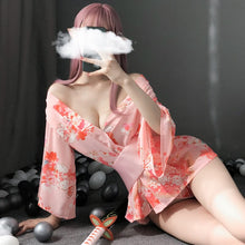 Load image into Gallery viewer, Sexy Lingerie Japanese Kimono Sex Cosplay Outfit For Women Dress Sexi Pajamas Female Uniform Yukata Temptation Passion Suit