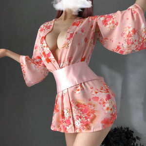 Sexy Lingerie Japanese Kimono Sex Cosplay Outfit For Women Dress Sexi Pajamas Female Uniform Yukata Temptation Passion Suit