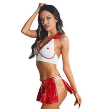 Load image into Gallery viewer, Sexy Lingerie School Girl Outfit Uniform Deep V Neck Student Cosplay Sexy Costumes for Role Play Women Shirt