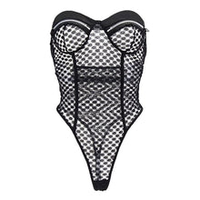 Load image into Gallery viewer, Sexy Lingerie Teddies Bodysuit Erotic Outfit Open Crotch Stretch Fishnet Strapless Catsuit Body Stockings Porn Underwear Costume