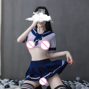 Sexy Lingerie Temptation and Sexy Suit Pure Student Uniform Stage Costume Sailor Alternative Clothing Skirt Slutty Cosplay