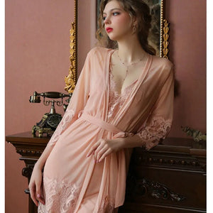 Sexy Lingerie Women Lace Hot Nightwear Chemise Female Babydoll Charming Summer Nightdress Suit Summer Pajamas Sling Home Wear