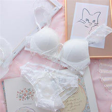 Load image into Gallery viewer, Sexy Lingerie for Small Chest Lolita Sweet Lace Panties Push Up Bra Set Underwear Ultra Thin Bra and Panty Set Intimate Clothes
