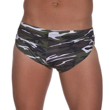 Load image into Gallery viewer, Sexy Low Waist Mens Sides Split Sleep Bottoms Polyester Men Casual Camo Pajama Shorts for Man Breathable Camouflage Home Short