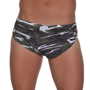 Sexy Low Waist Mens Sides Split Sleep Bottoms Polyester Men Casual Camo Pajama Shorts for Man Breathable Camouflage Home Short