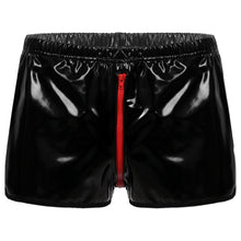 Load image into Gallery viewer, Sexy Men Boxer Mens Wetlook Leather Underwear Underpants Zipper Crotch Penis Pouch PU Boxers Home Soft Boxershorts Male Panties