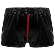 Load image into Gallery viewer, Sexy Men Boxer Mens Wetlook Leather Underwear Underpants Zipper Crotch Penis Pouch PU Boxers Home Soft Boxershorts Male Panties