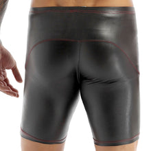 Load image into Gallery viewer, Sexy Mens Faux Leather Shorts Sports Gym Tights Shorts Body Suits Pants Swimsuit Trunks Boxer Swimming Wear Shorts Bathing Suit