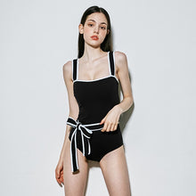 Load image into Gallery viewer, Sexy One Piece Solid Swimsuit Women  Belt Strappy Bathing Suit Swimwear Monokini Bathing Suit Removable Pad Beach Wear