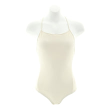 Load image into Gallery viewer, Sexy Open Back One Piece Swimsuit Women Solid Swimwear White Monokini Push Up Pad Bathing Suit Racer Back Trikini Bandeau Beach