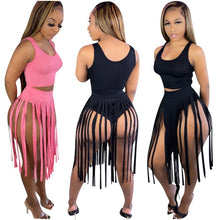 Load image into Gallery viewer, Sexy Outfits for Woman Two Piece  Tank Top and Skirt Set To Piece Set Outfit Sexy Summer Outfits Black Pink Clubwear Club Outfit