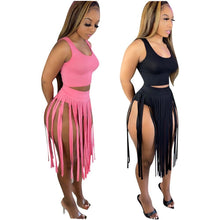 Load image into Gallery viewer, Sexy Outfits for Woman Two Piece  Tank Top and Skirt Set To Piece Set Outfit Sexy Summer Outfits Black Pink Clubwear Club Outfit