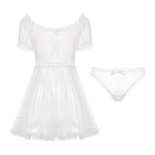 Load image into Gallery viewer, Sexy Pajamas Women's Summer Thin Transparent Tops Gauze Attractive Home Clothes Temptation Women Pajamas Set