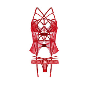 Sexy Push Up Corset Lingerie Erotic Bustier Top with Panty Women Sleepwear Lace Bra Adjustable Shoulder Strap Underbust Corselet
