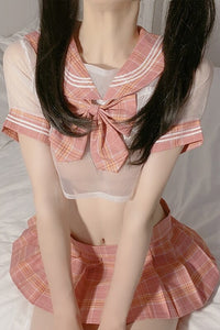 Sexy School Girl Role Play Erotic Costumes Sweet Sleepwear Women's Underwear Sailor Student Cute Miniskirt for Sex Clothing Set