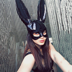 Sexy Sex Shop Product Women Halloween Sexy Rabbit Bunny Mask Anime Full Face Cosplay Masks For Face Female Fetish BDSM Bondage