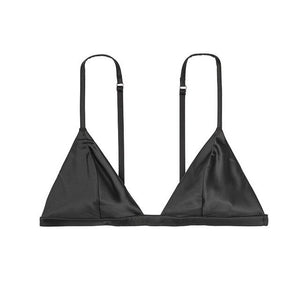 Sexy Soft Satin Bralette For Women Comfortable Wireless Back Closure Ladies Brassiere 7 Colors Available Female V Neck Underwear