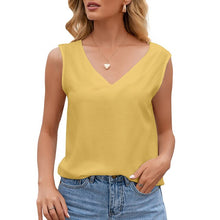 Load image into Gallery viewer, Sexy Summer Vest Women Solid Color Vest V Neck Sleeveless Hollow Out Splicing Backless Design Fashion Casual Tank Top Female