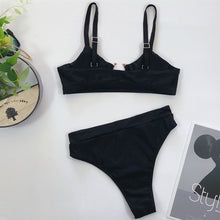 Load image into Gallery viewer, Sexy Swimsuit Women High Waist Bikini  Micro High Leg Swimming Suit for Bathing Suit Snake Print Swimwear Women 2020 Bikinis Set