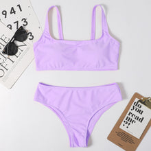 Load image into Gallery viewer, Sexy Swimsuit Women&#39;s Swimwear 2021 High Waist Bikini Black High Leg Bikinis Set Swimming Wear for Bathing Suit Woman Swimsuits