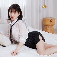 Load image into Gallery viewer, Sexy Teacher Cosplay Uniform Erotic Lingerie Women OL Transparent Secretary White Shirt Miniskirt Sex Game Costume