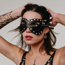 Load image into Gallery viewer, Sexy Toy Cosplay Bunny Cat Leather Mask Festival Rave Halloween Rave Rabbit Rivet Masks Women Masquerade Carnival Party Mask