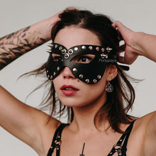 Load image into Gallery viewer, Sexy Toy Cosplay Bunny Cat Leather Mask Festival Rave Halloween Rave Rabbit Rivet Masks Women Masquerade Carnival Party Mask