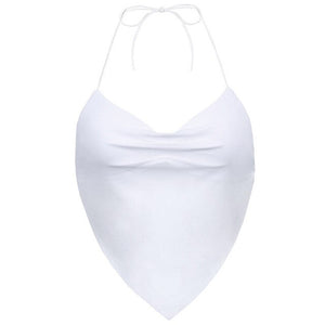 Sexy Transparent Cami for Women Backless Mesh Top Summer Crop Tanks Sleeveless Cropped Streetwear Females Clothes
