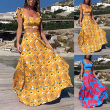 Load image into Gallery viewer, Sexy Two Piece Set Women 2021 Women&#39;s New Summer Casual Tube Top And Navel Two-Piece Party Dress ensemble femme 2 pièces ete