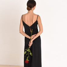Load image into Gallery viewer, Sexy V Neck Spaghetti Strap Stain Dress Women Backless Party Dress Spring Summer New Elegant Fashion Solid Streetwear Midi Dress