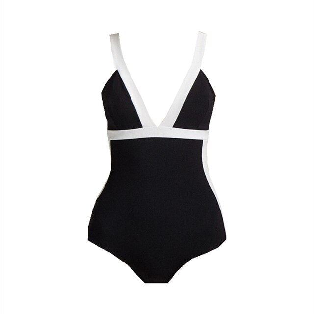 Sexy V Neck Swimwear Sports Swimsuit Female One Piece Bathsuit Open Back Beach Wear Swim Monokini Trikini Bodysuit With Skirt