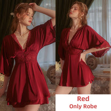 Load image into Gallery viewer, Sexy Victorian Night Dress Women Pamajas Sets Lace Sleepwear Nightgown See Through Backless Camisole Sleep Tops Lingerie 2022