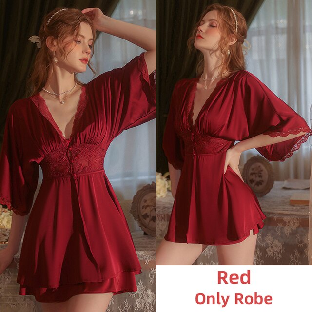 Sexy Victorian Night Dress Women Pamajas Sets Lace Sleepwear Nightgown See Through Backless Camisole Sleep Tops Lingerie 2022