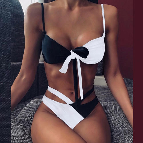 Sexy Women High Waist Bikini Swimsuit Swimwear Female Bandeau Thong Brazilian Biquini Bikini Set Bathing Suit Bathers купальник