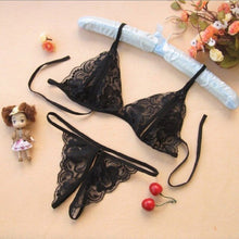 Load image into Gallery viewer, Sexy Women Lingerie Set Lace Breathable Erotic Underwear Suit Female Lingerie Lace Bra Briefs Set Hollow Out G-String Bra Set