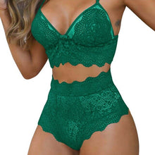 Load image into Gallery viewer, Sexy Women Lingerie Set Lace Breathable Erotic Underwear Suit Female Lingerie Lace Bra Briefs Set Hollow Out G-String Bra Set