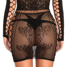 Load image into Gallery viewer, Sexy Women Nightgowns Fishnet Gown Nighty Babydall See-through Hot Erotic Elastic Bodycon Dress Bandage Homewear Lingerie