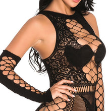 Load image into Gallery viewer, Sexy Women Nightgowns Fishnet Gown Nighty Babydall See-through Hot Erotic Elastic Bodycon Dress Bandage Homewear Lingerie