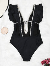 Load image into Gallery viewer, Sexy Women One Piece Swimsuit Female Push Up Swimwear Floral Bathing Suit Ruffle Swimming Suit Bodysuit Monokini Swimsuits