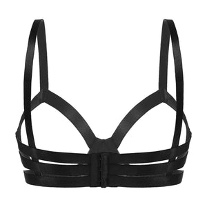 Sexy Women Open Nipple Bras Hollow Out Bare Breast Lingerie Exotic Strappy Nightclub Open Cups Bra Push Up Underwire Bra Tops