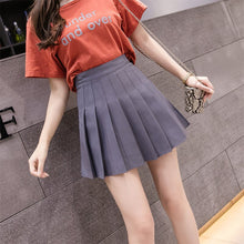 Load image into Gallery viewer, Sexy Women Pleated Skirt Summer High Waist Chic A Line Ladies Pink Mini Skirt Korean Zipper Preppy Style Girls Dance Skirt