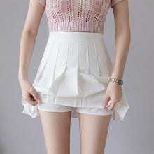 Load image into Gallery viewer, Sexy Women Pleated Skirt Summer High Waist Chic A Line Ladies Pink Mini Skirt Korean Zipper Preppy Style Girls Dance Skirt