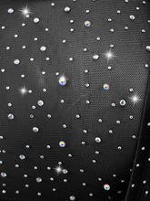 Load image into Gallery viewer, Sexy Women Rhinestone Transparent Mesh Teddy Bodysuit Crystal Diamond See Through Sheer High Cut Catsuit Lingerie Nightwear