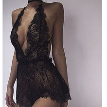 Load image into Gallery viewer, Sexy Women Sleepwear Babydoll Chemise Black Lace Lingerie Sexy Hot Erotic Costumes Sexy Underwear Plus Size Backless Homewear