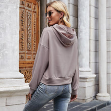 Load image into Gallery viewer, Sexy Women Solid Color High Waist Hooded Zipper Cardigan Fashion New Autumn Long-sleeved Sweater Coat Jacket Women&#39;s