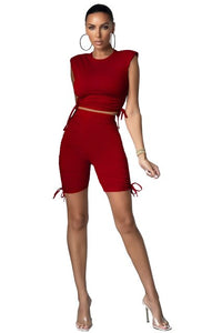Sexy Women Two Piece Sets Crop Tops Shorts Tracksuit Suits Casual Sports Overalls Sweatshirts Solid color