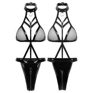 Sexy Women&#39;s Underwear Lingerie Sets Sex Hollow Out Bra Crotchless Thong Erotic Costumes Temptation Porn Exotic Hot Clothes