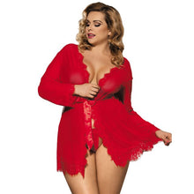 Load image into Gallery viewer, Sexy nightgown women's thin lace in summer 2021 new pajamas set passion temptation sexy nightgown perspective