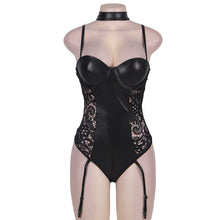 Load image into Gallery viewer, Sexy underwear lace uniform set perspective thin seductive suspender skirt passionate tease sexy one-piece garter